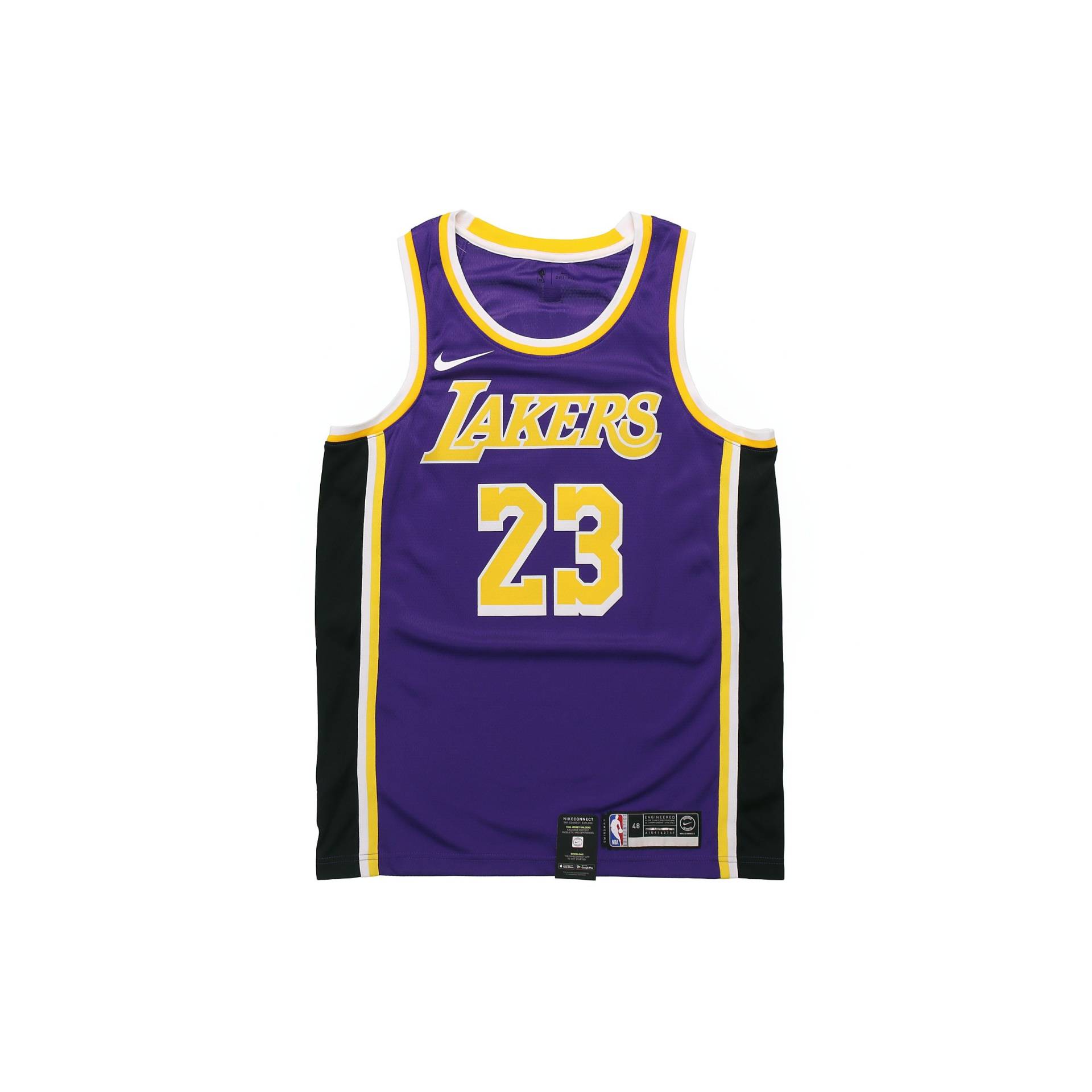 Nike NBA Lakers LeBron James 23 Fan Edition Pullover Rundhals Trikot Herren Sportbekleidung Lila AA7097-514 S von Joom DACH