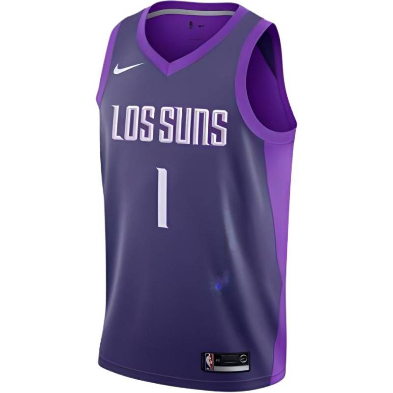 Nike NBA Phoenix Suns Devin Booker Nr.. 1 Retro Atmungsaktives Basketballtrikot Herren Tops Lila 912143-566 XL von Joom DACH