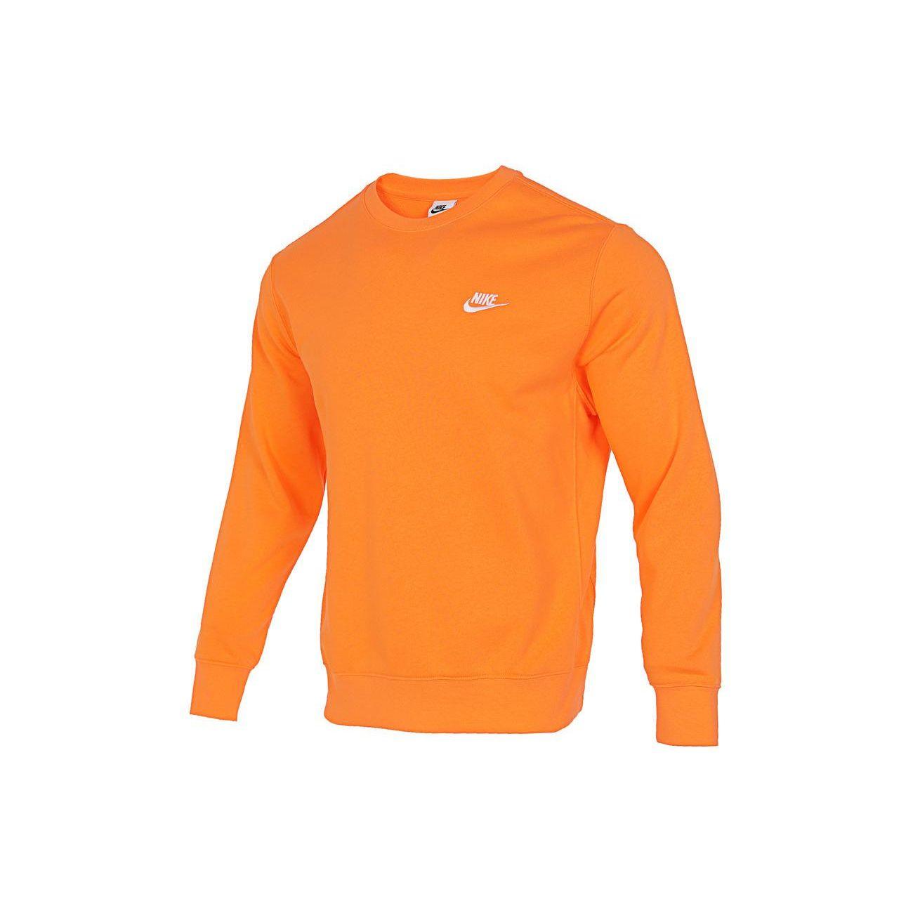 Nike NSW Club Crew FT Besticktes Logo Rippstrick Pullover Sweatshirt Herren Sweatshirt Orange BV2667-885 L von Joom DACH