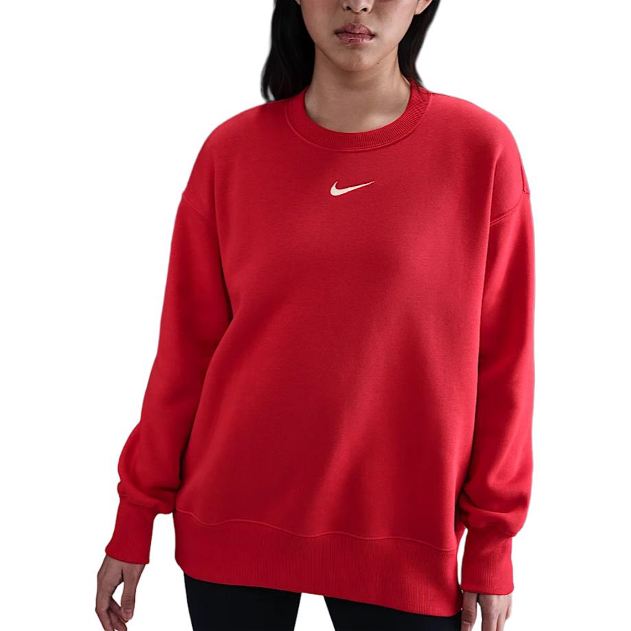Nike Phnx Flc Os Langarm Rundhals Logo Sweatshirt Damen Sweatshirt Rot FZ4271657 M von Joom DACH