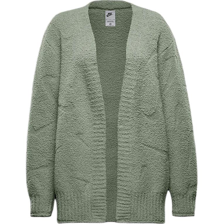 Nike Phoenix Cozy Bouclé Cardigan Locker Langärmliger Strickpullover Damen Oberteile Horizont-Grün FZ1712370 L von Joom DACH