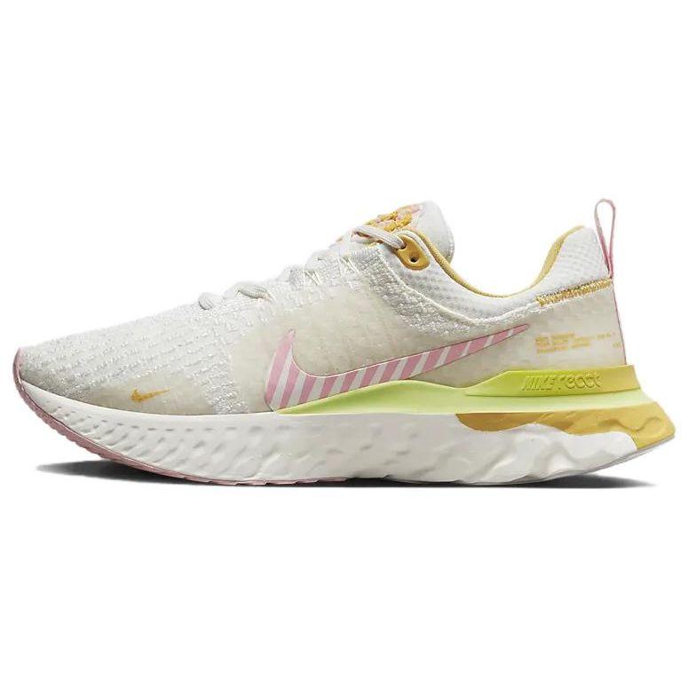 Nike React Infinity Run Flyknit 3 Sail Solar Flare Damen Sneaker Cremeweiß Mittel-Weich-Rosa FD4619-111 40.5 von Joom DACH