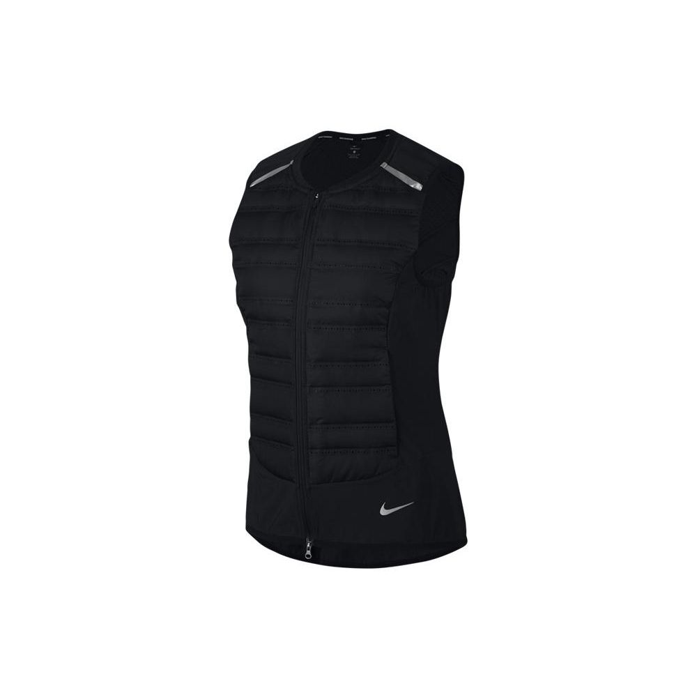 Nike Running Series Color Block Reißverschluss Mesh Reflektierende Weste Damen Westen Schwarz 856638-010 L von Joom DACH