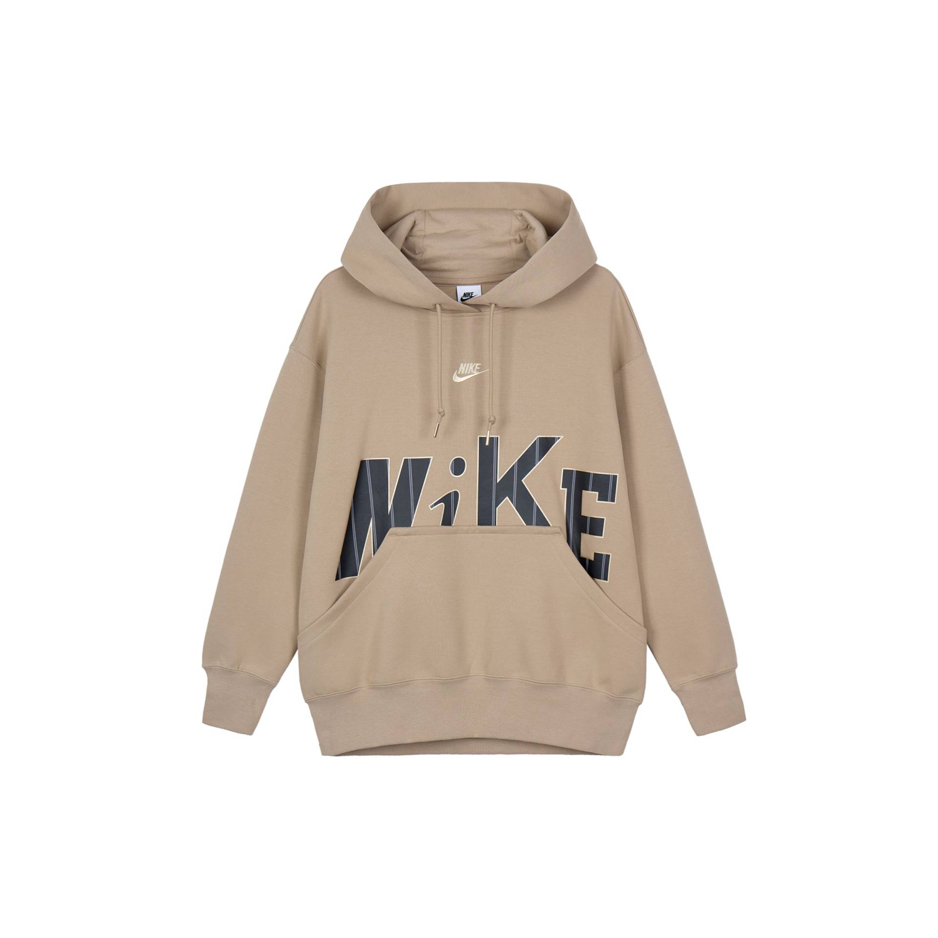 Nike Schriftzug Kapuzenpullover Lässig Langarm Vintage Amerikanisches Sweatshirt Damen Sweatshirt Khaki FV3977247 L von Joom DACH