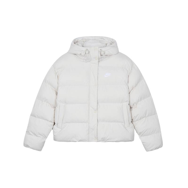 Nike Einfarbig Winddicht Warm Kurz Kapuzenjacke Damen Oberbekleidung Weiß FD8291-104 XXL von Joom DACH