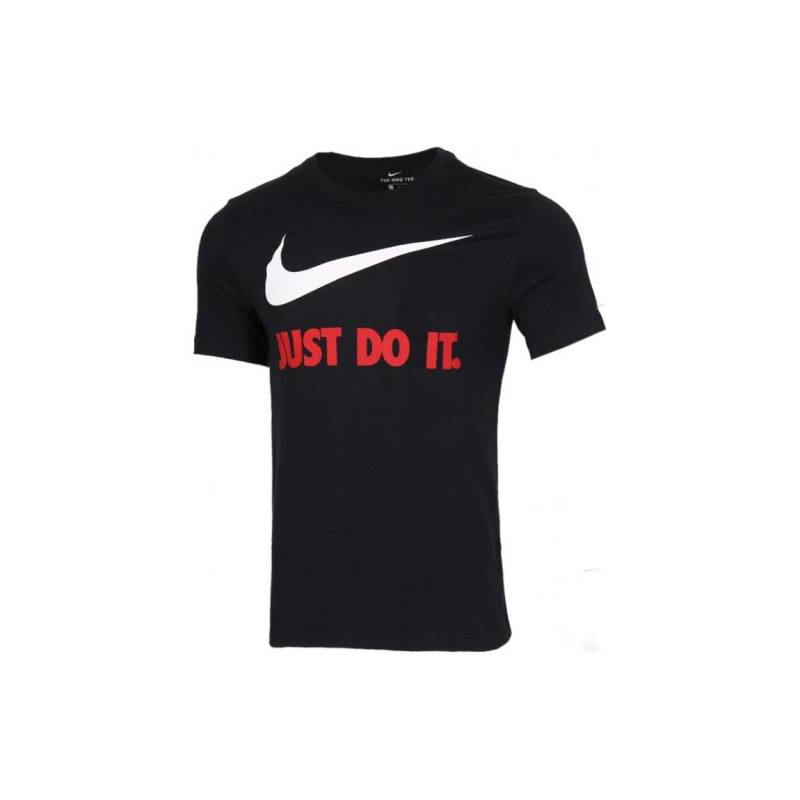 Nike Sportbekleidung Logo-Print Lässig Rundhals Kurzarm T-Shirt Herren Tops Schwarz BV0630-010 M von Joom DACH