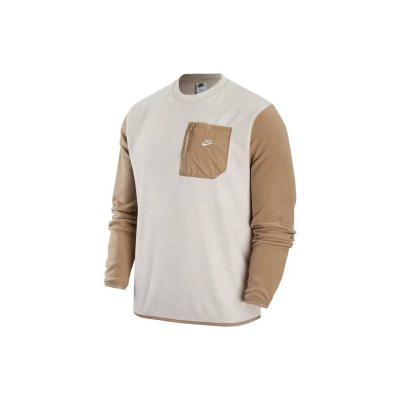 Nike Sportswear Logo Print Fleece Pullover Sweatshirt Herren Tops Hellbraun FD2376-104 M von Joom DACH