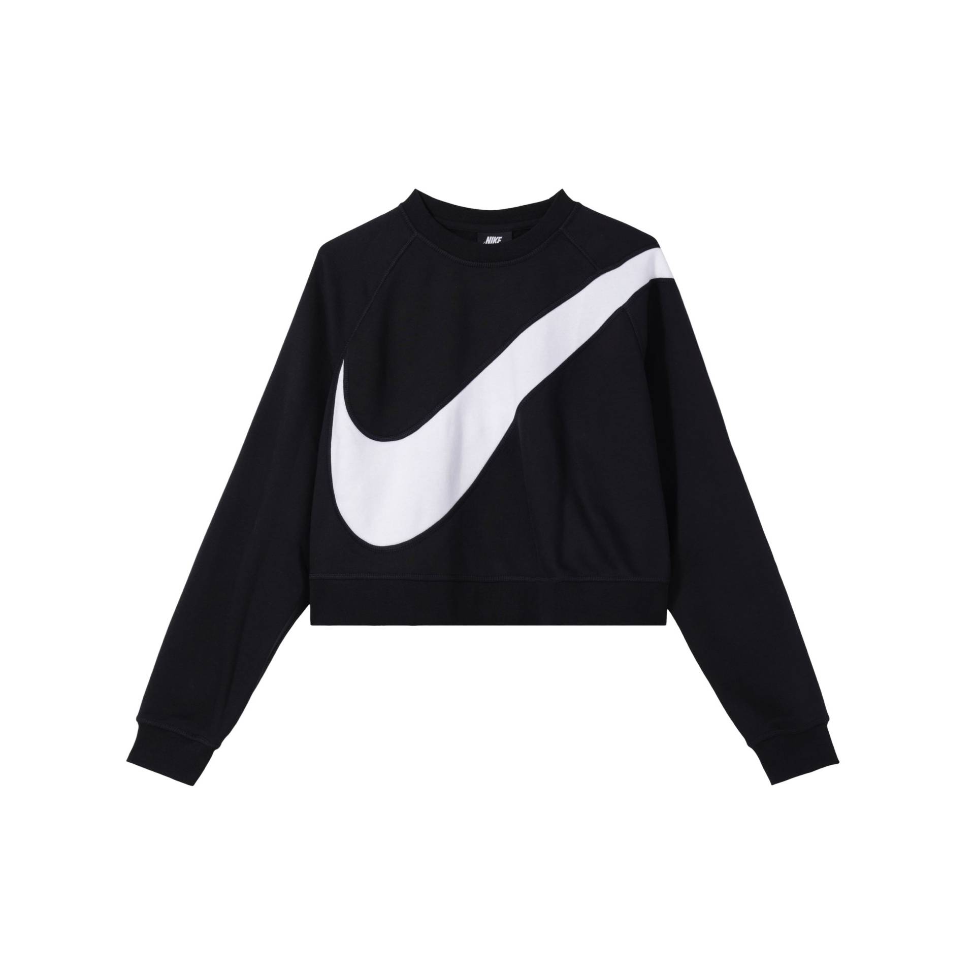 Nike Sportswear Swoosh Fleece Crew Sweatshirt Damen Tops Schwarz BV3934-011 L von Joom DACH