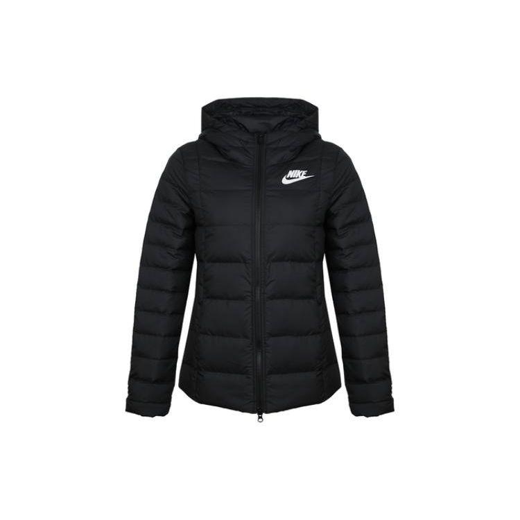Nike Sportswear Windrunner Daune Uni Logo Buchstaben Print Langarm Kapuzen Daunenjacke Damen Jacke Schwarz AJ7424-010 L von Joom DACH