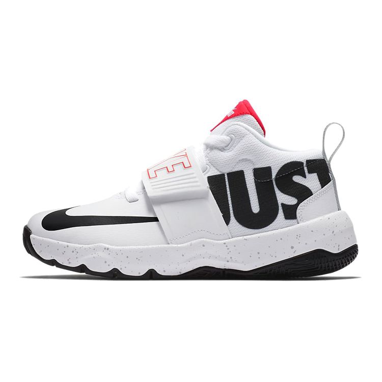 Nike Team Hustle D8 GS Just Do It Kinder Sneakers Weiß Schwarz Hell-Karmesinrot AQ9977-100 38 von Joom DACH