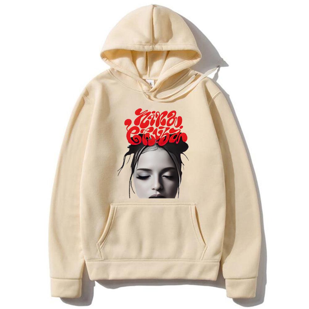 Nina Chuba 2025 Mode Bedruckter Hoodie Herren Damen Bekleidung Hip Hop Streetwear Fleece Pullover Langarm Vintage Sweatshirt M von Joom DACH