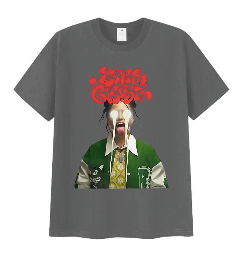 Nina Chuba Arena Album 2025 Merch T-Shirt Herren Damen Mode Vintage Kurzarm T-Shirts Hip Hop Oversized Gemütliches Baumwoll-T-Shirt M von Joom DACH