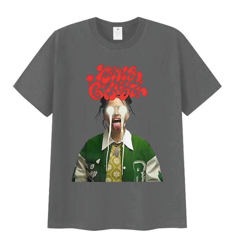 Nina Chuba Arena Album 2025 Merch T-Shirt Herren Damen Mode Vintage Kurzarm T-Shirts Hip Hop Oversized Gemütliches Baumwoll-T-Shirt M von Joom DACH