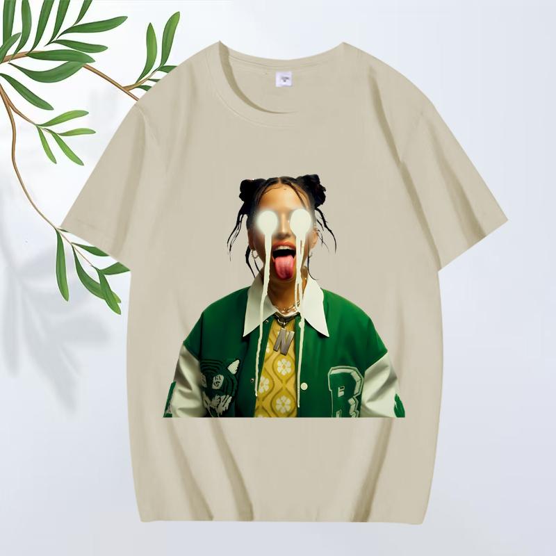 Nina Chuba Druck 2025 Klassischer Vintage-Stil Grafik T-Shirt Herren Damen Übergroß 100% Baumwolle Kurzarm Sommer Unisex T-Shirt S von Joom DACH