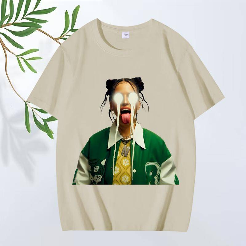 Nina Chuba Druck 2025 Klassischer Vintage-Stil Grafik T-Shirt Herren Damen Übergroß 100% Baumwolle Kurzarm Sommer Unisex T-Shirt S von Joom DACH