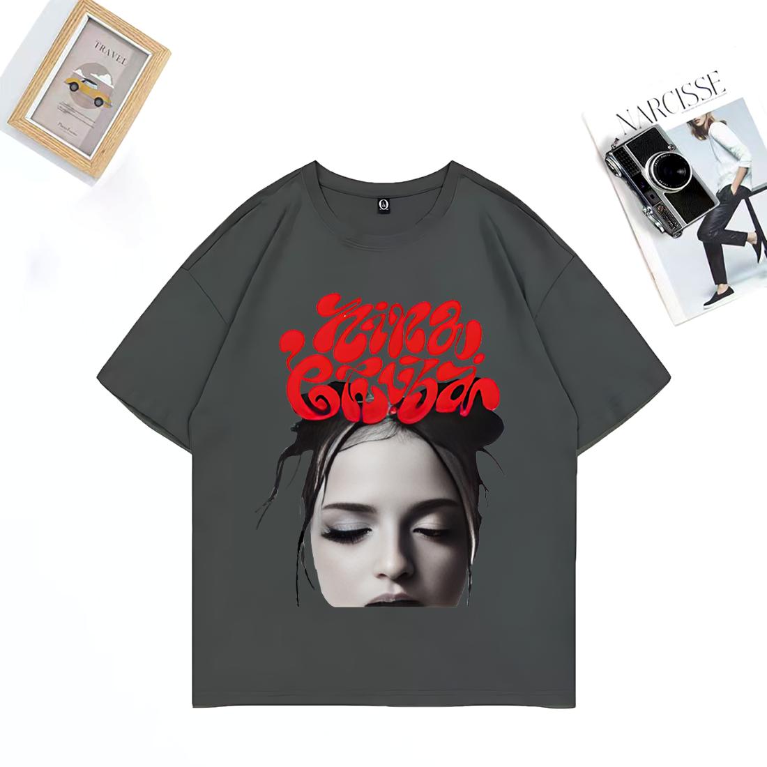 Nina Chuba Fashion Klassisches T-Shirt 2025 Herren Damen Vintage Sommer Baumwoll-T-Shirts Hip Hop Übergröße Oberteile Kurzarm Kleidung 3XL von Joom DACH