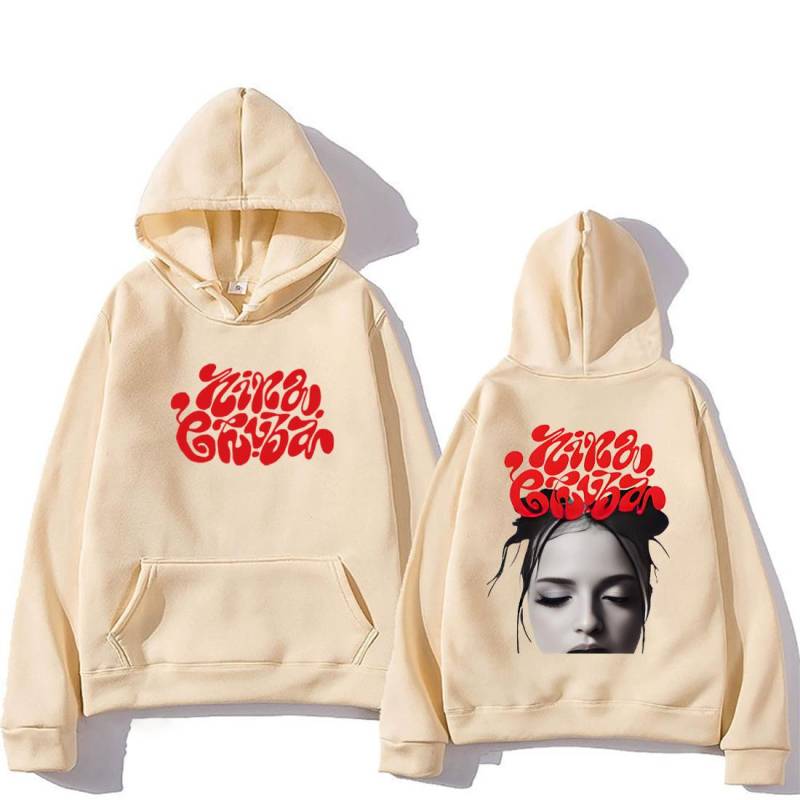 Nina Chuba Style Mode Doppelseitig bedruckter Hoodie Herren Damen Vintage Oberteile Hip Hop Streetwear Fleece Langarm Sweatshirts M von Joom DACH