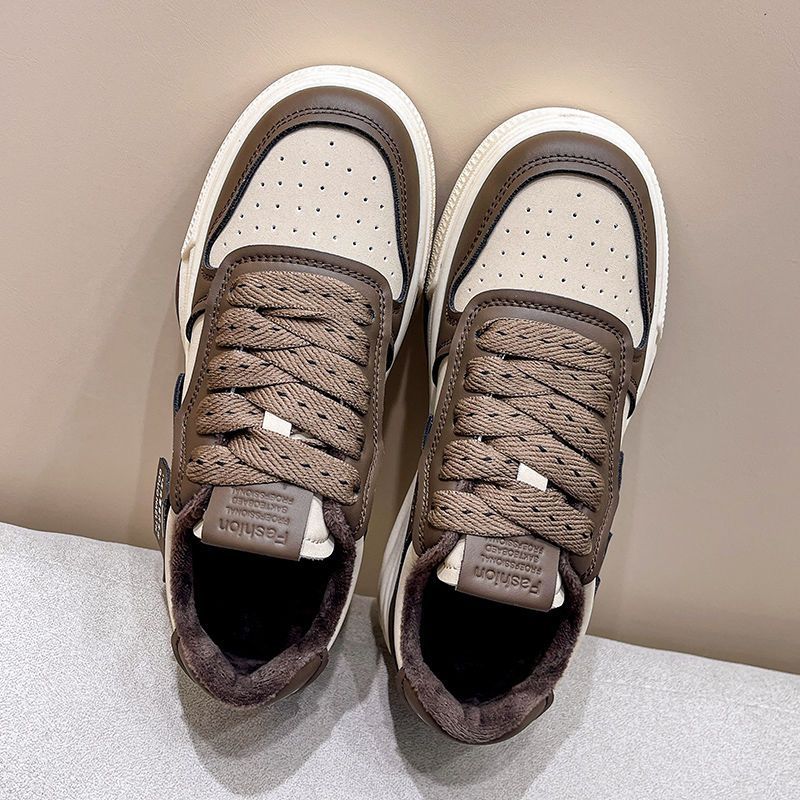 Nischen-Freizeit-Ballerinas Damen Einzelschuhe Skateschuhe Original Sportschuhe Damen Schnürschuhe Atmungsaktive Laufschuhe 40 kaffeebraun von Joom DACH