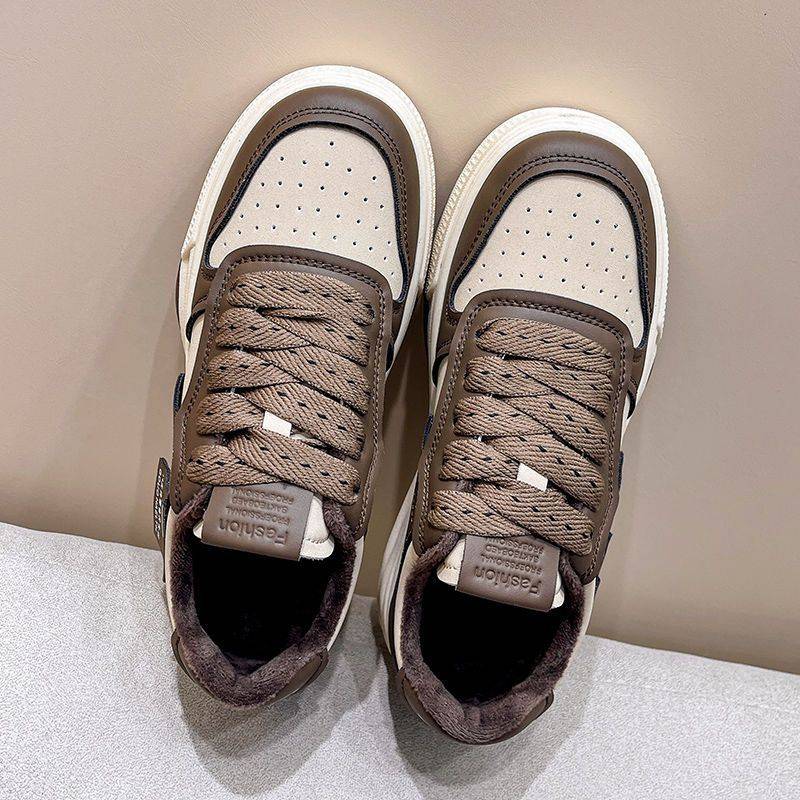 Nischen-Freizeit-Ballerinas Damen Einzelschuhe Skateschuhe Original Sportschuhe Damen Schnürschuhe Atmungsaktive Laufschuhe 40 kaffeebraun von Joom DACH