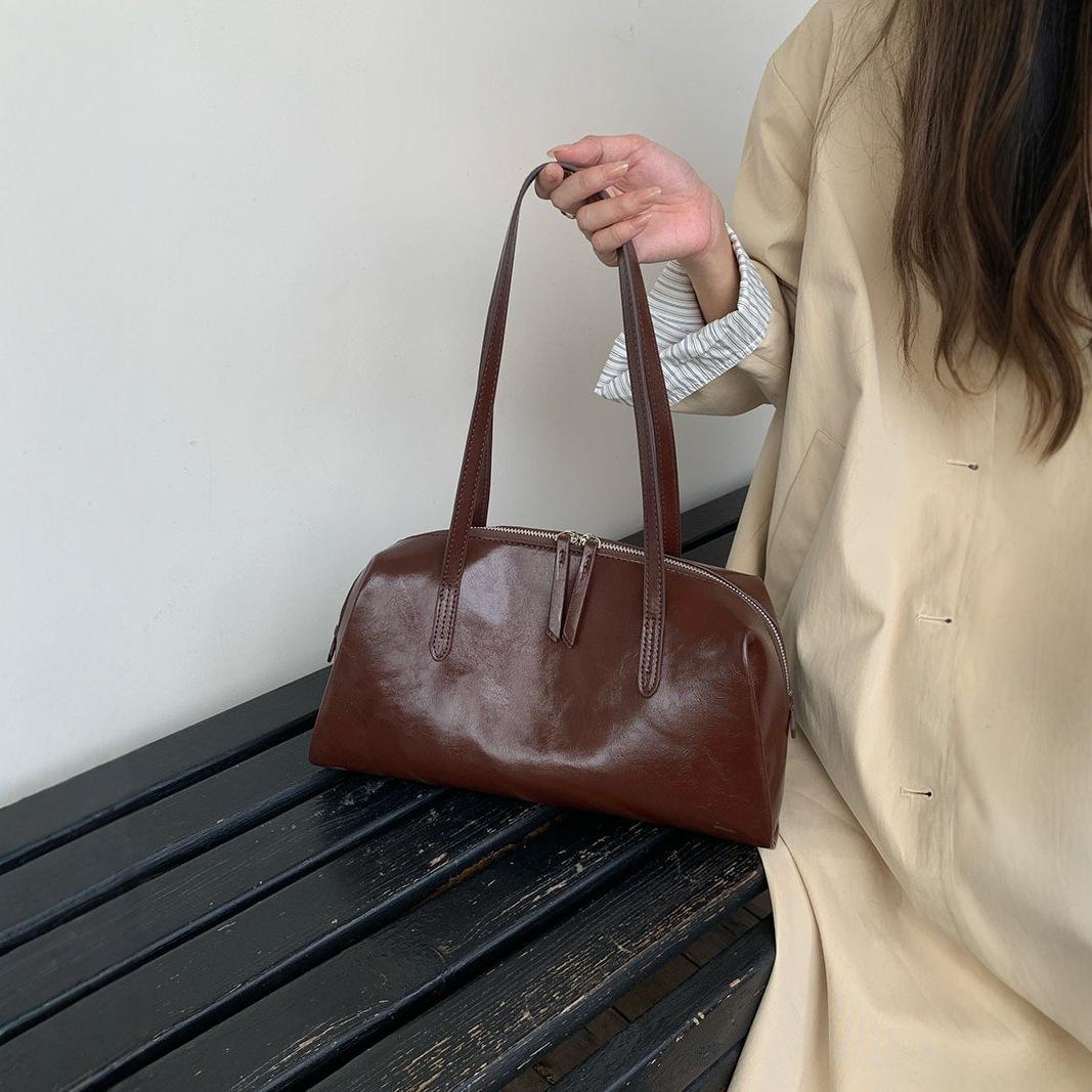 Nischen-Tasche Damen Herbst Vintage Große Kapazität Schultertasche Beliebte Encore Rot Achseltasche von Joom DACH