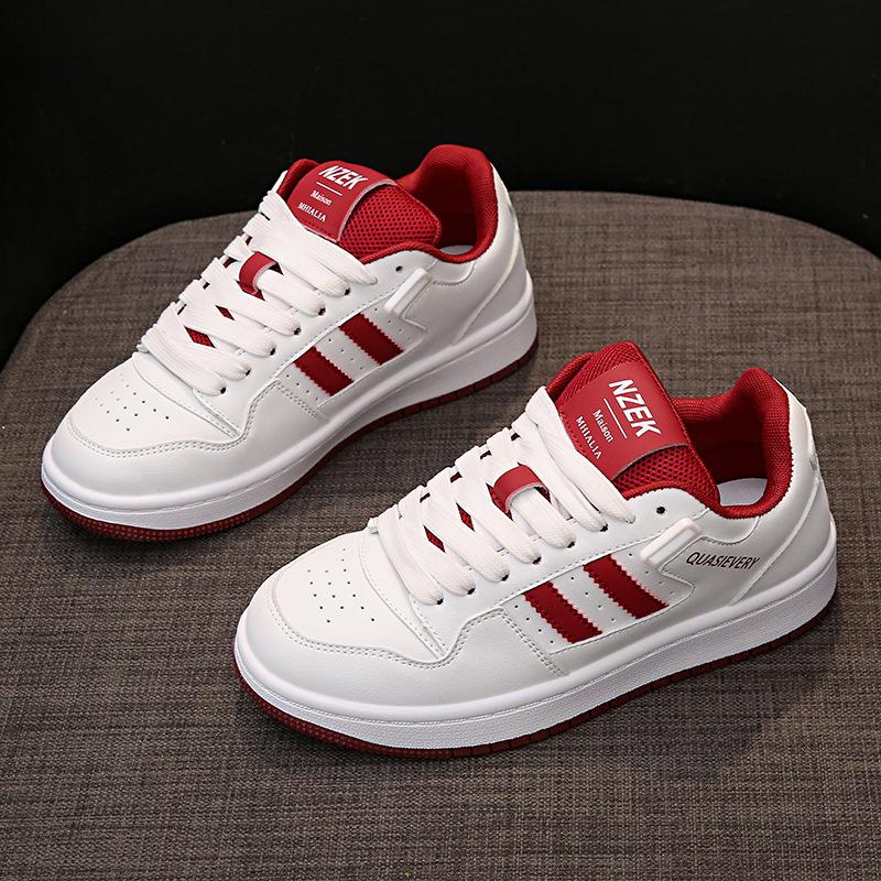 Nischendesign Brotschuhe Damen-Sneaker Herbst Neu Alles passend Echtes Leder Weiße Schuhe Lässiger Sneaker 40 von Joom DACH