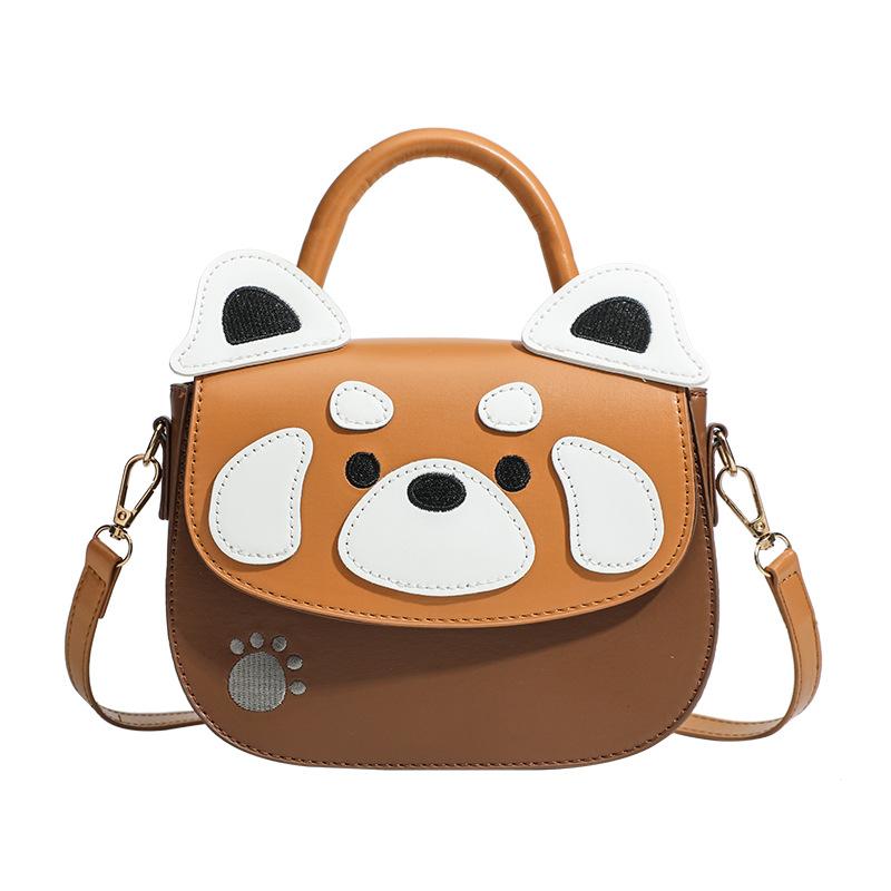Nischendesign Niedliche PU Cartoon Satteltasche Damen Tasche Tier Umhängetasche Schulter Handtasche Tasche von Joom DACH