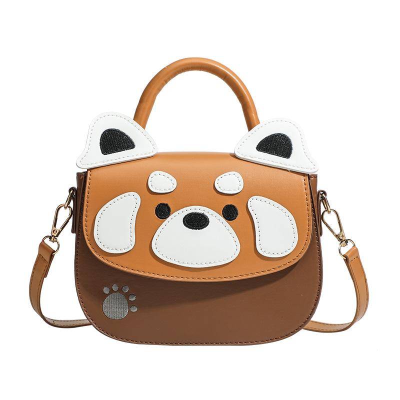 Nischendesign Niedliche PU Cartoon Satteltasche Damen Tasche Tier Umhängetasche Schulter Handtasche Tasche von Joom DACH