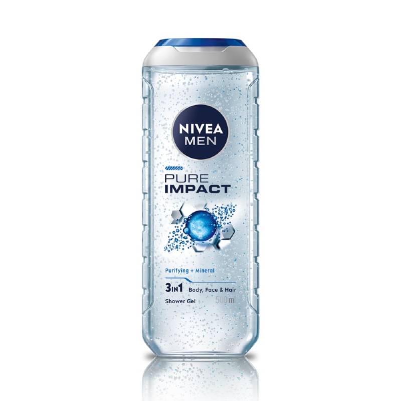 Nivea Men Pure Impact Duschgel 500ml 3-in-1 Körper Gesicht Haarwäsche Mit Frischem Duft Und Feuchtigkeitsspendender Reinigung von Joom DACH