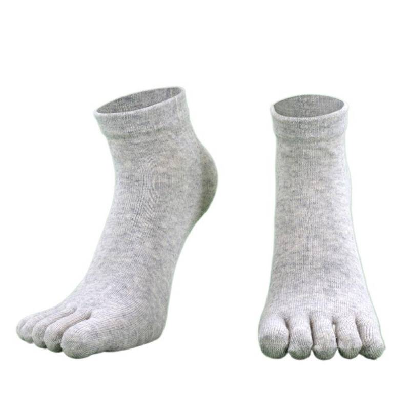 No-Show-Socken schützen Knöchel-Zehensocken, Knöchelsocken, Herren-Socken mit geteilter Zehenpartie, fünf Fingersocken grau von Joom DACH