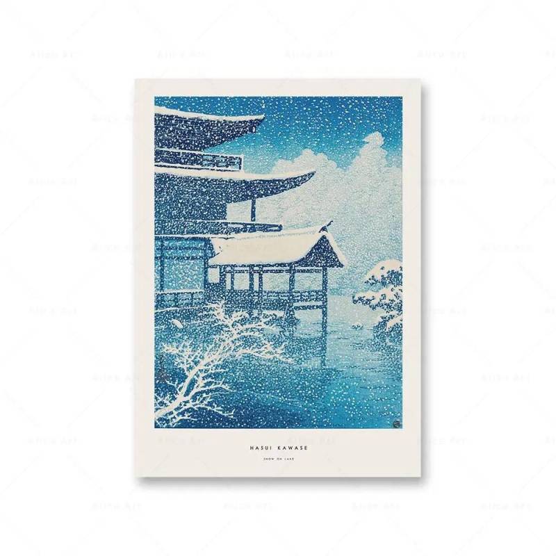 Nordic Hokusai Ohara Koson Japan Stil Welle Wand Kunst Leinwand Malerei Poster Und Drucke Wand Bilder Für Wohnzimmer Wohnkultur 21x30cm No Framed von Joom DACH