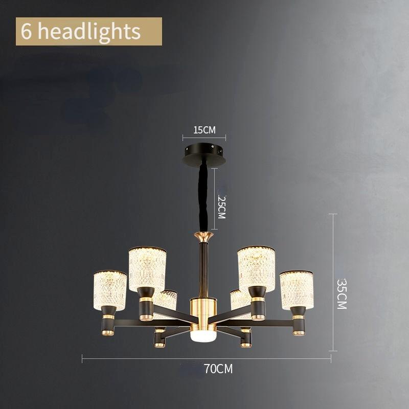 Nordic Moderne Minimalistischen Wohnzimmer Kronleuchter Esszimmer Lampe Schlafzimmer Lampe Europäischen Luxus Atmosphärische Beleuchtung Hause Beleuchtung 6 headlights von Joom DACH