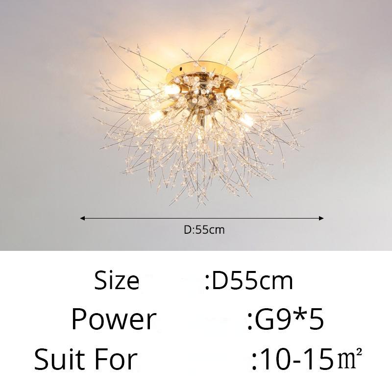 Nordic moderne led kronleuchter Wohnzimmer schlafzimmer esszimmer firefly kronleuchter Einfache hause indoor beleuchtung dekoration decke lampen 5 headlights gold von Joom DACH
