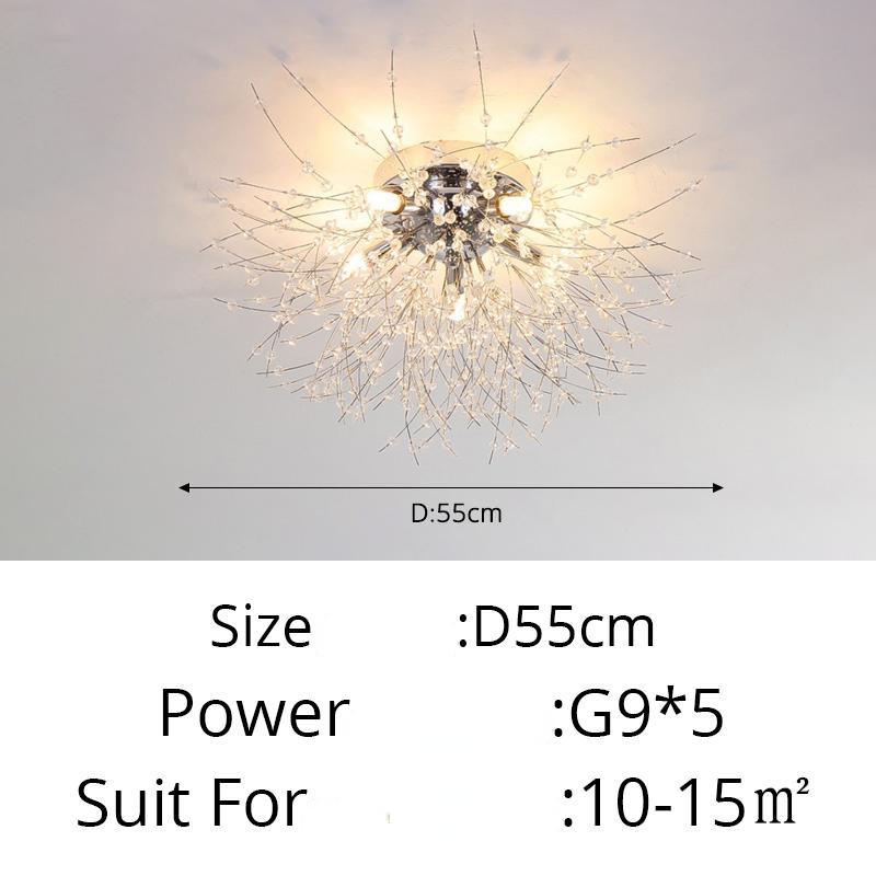 Nordic moderne led kronleuchter Wohnzimmer schlafzimmer esszimmer firefly kronleuchter Einfache hause indoor beleuchtung dekoration decke lampen 5 headlights silber von Joom DACH