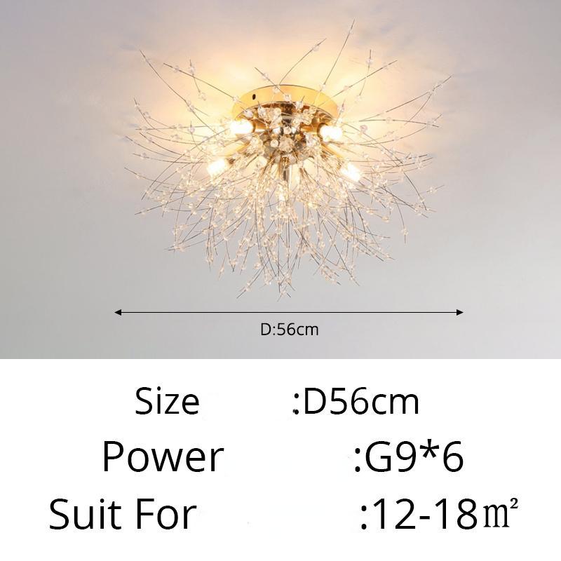 Nordic moderne led kronleuchter Wohnzimmer schlafzimmer esszimmer firefly kronleuchter Einfache hause indoor beleuchtung dekoration decke lampen 6 headlights gold von Joom DACH