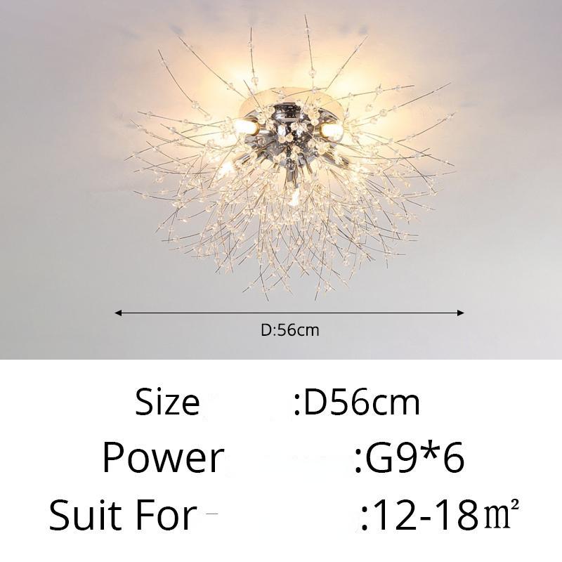 Nordic moderne led kronleuchter Wohnzimmer schlafzimmer esszimmer firefly kronleuchter Einfache hause indoor beleuchtung dekoration decke lampen 6 headlights silber von Joom DACH