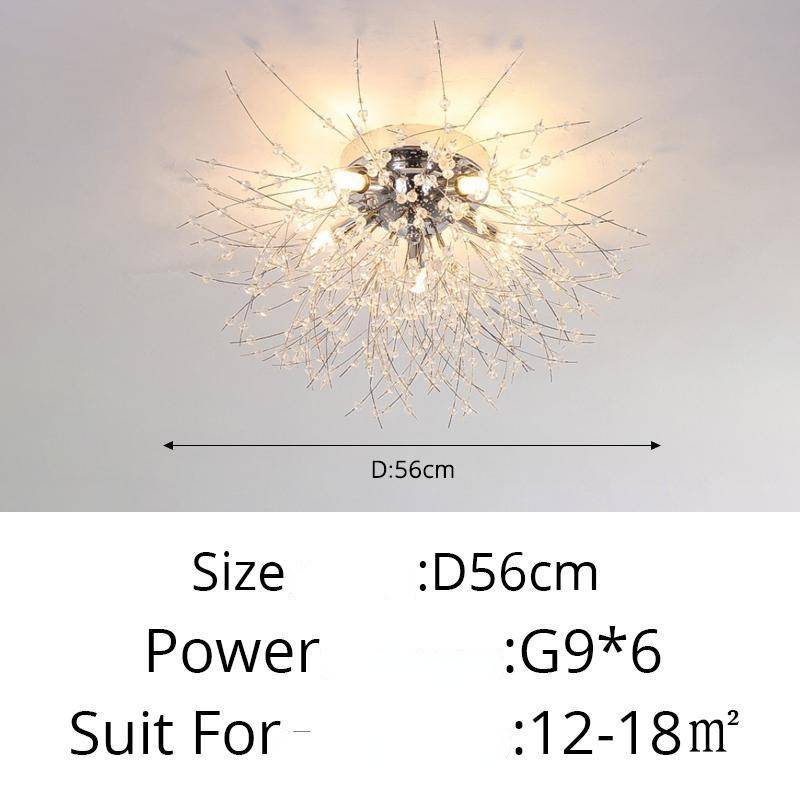 Nordic moderne led kronleuchter Wohnzimmer schlafzimmer esszimmer firefly kronleuchter Einfache hause indoor beleuchtung dekoration decke lampen 6 headlights silber von Joom DACH