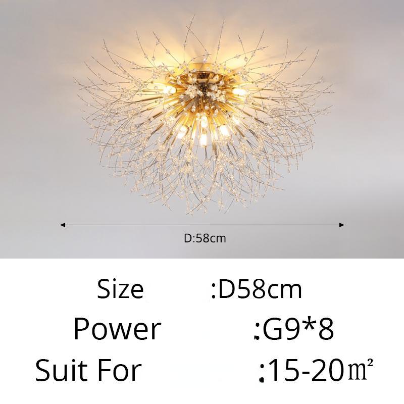 Nordic moderne led kronleuchter Wohnzimmer schlafzimmer esszimmer firefly kronleuchter Einfache hause indoor beleuchtung dekoration decke lampen 8 headlights gold von Joom DACH
