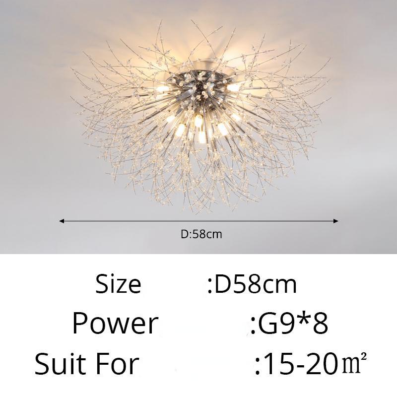 Nordic moderne led kronleuchter Wohnzimmer schlafzimmer esszimmer firefly kronleuchter Einfache hause indoor beleuchtung dekoration decke lampen 8 headlights silber von Joom DACH