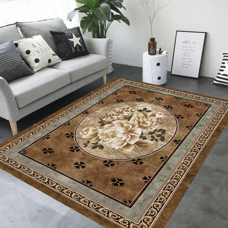 Nordische Blumen 3D-Teppich für Zuhause, Wohnzimmer, Schlafzimmer, Sofa, Fußmatte, Dekor, Spielbereich, Teppich, rutschfeste Bodenmatte 60*90cm von Joom DACH