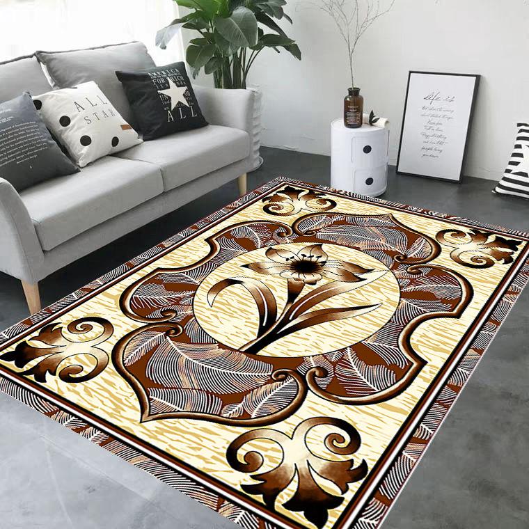 Nordische Blumen 3D-Teppich für Zuhause, Wohnzimmer, Schlafzimmer, Sofa, Fußmatte, Dekor, Spielbereich, Teppich, rutschfeste Bodenmatte 80*120cm von Joom DACH