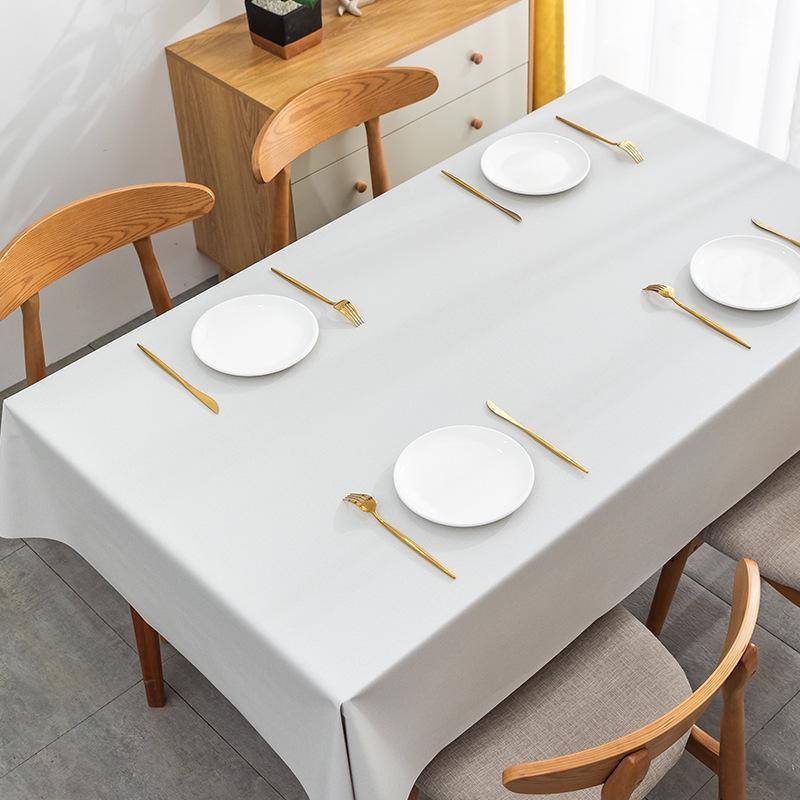 Nordische wasserdichte ölfeste PVC-Tischdecke - Waschfrei, hitzebeständig, einfarbig für rechteckige Kaffee- & Esstische 60x90cm von Joom DACH