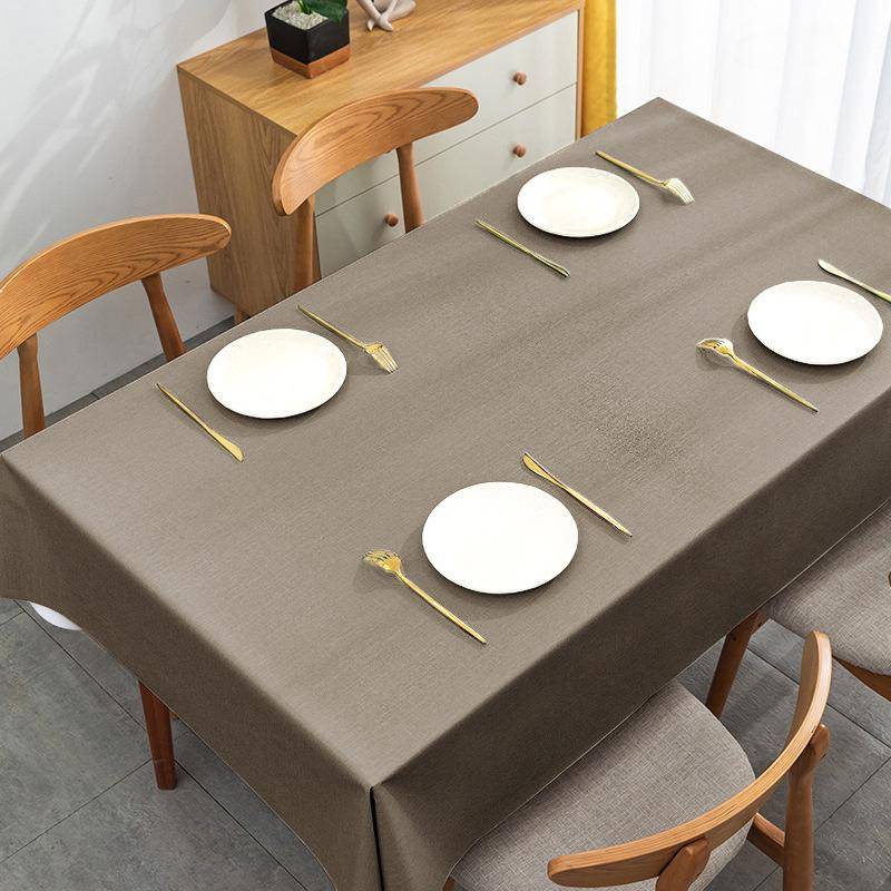 Nordische wasserdichte ölfeste PVC-Tischdecke - Waschfrei, hitzebeständig, einfarbig für rechteckige Kaffee- & Esstische 60x90cm von Joom DACH