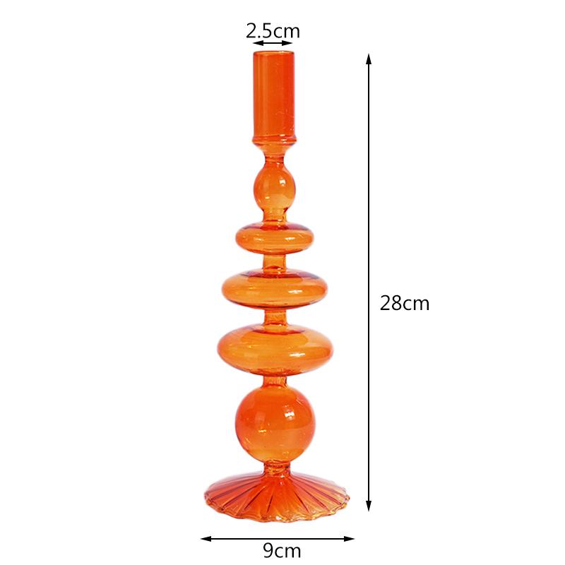 Nordischer Kerzenhalter aus Glas, Party-Glasvase, Heimdekoration, Kerzenständer für Geburtstag, Wending, Kerzenhalter, Wachs, Portavelas, Dekor 07 von Joom DACH