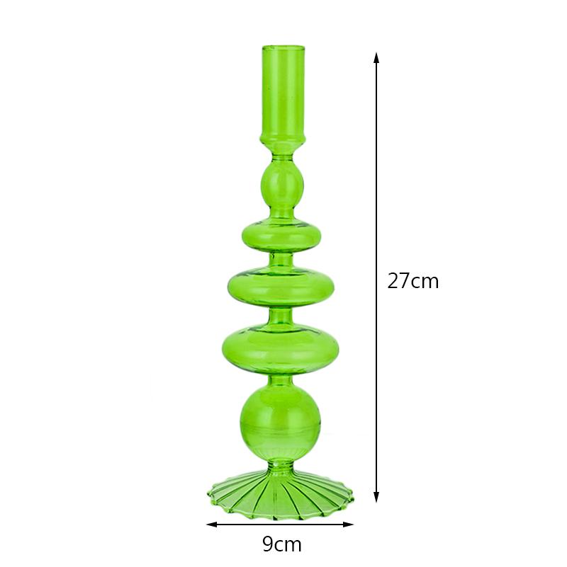 Nordischer Kerzenhalter aus Glas, Party-Glasvase, Heimdekoration, Kerzenständer für Geburtstag, Wending, Kerzenhalter, Wachs, Portavelas, Dekor 10 von Joom DACH
