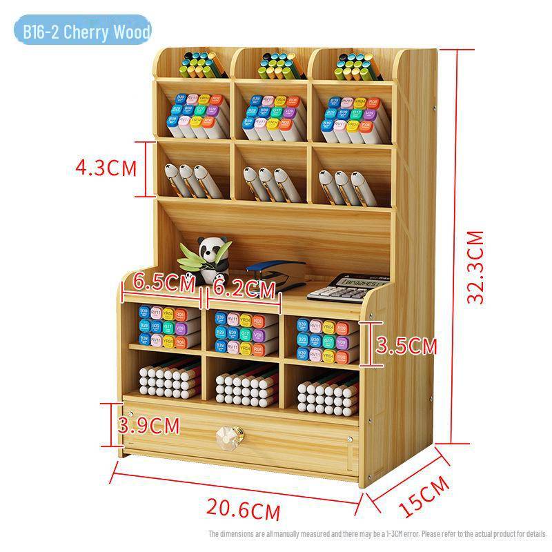 Nordischer Kreativer Großer Holz Stifthalter & Schreibtisch Organizer von Joom DACH