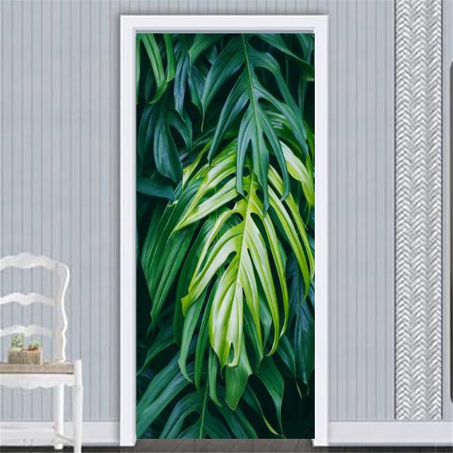 Nordischer Stil Pflanze Wanddekoration Wandaufkleber DIY Blumen Tropische Palmblätter Wandaufkleber Moderne Kunst Vinyl Aufkleber Wandbild 40x120cm von Joom DACH