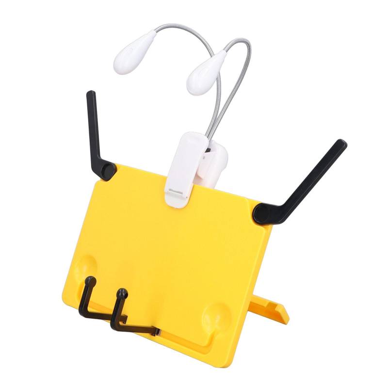 Notenständerleuchten-Set Faltbarer Desktop Notenständer Buch-Tablet-Halter und Aufsteckleselampe von Joom DACH