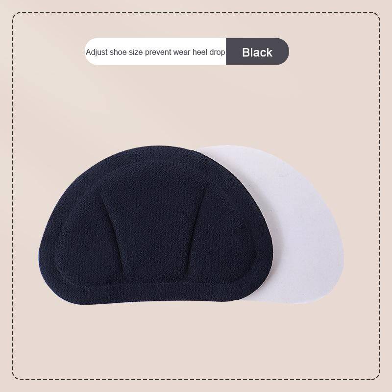 Nr. 8 Einlegesohlen, Patch-Fersenpolster für Sportschuhe, verstellbare Anti-Verschleiß-Fußeinsätze, Einlegesohlen, Fersenschutz, Aufkleber, Einlegesohle, Fußpflegekissen L schwarz von Joom DACH