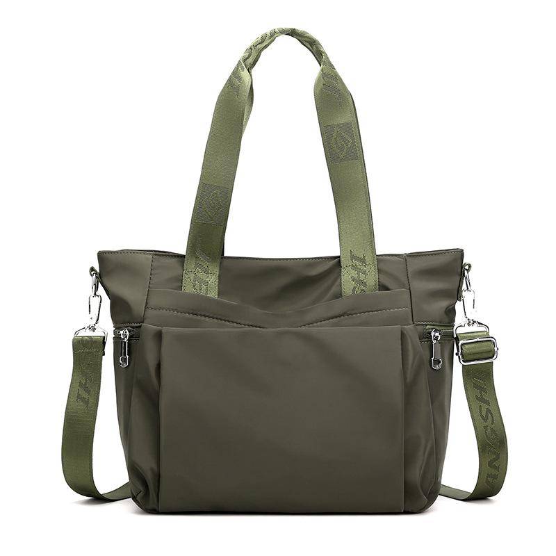 Nylon Tasche Frauen Casual Handtasche Messenger Tasche Wasserdichte Nylon Schulter Tasche Große Kapazität Mama Handtaschen Tote Umhängetasche Geldbörse grün von Joom DACH