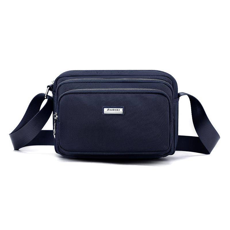 Nylon Umhängetasche Damen Schultertasche Mittleren Alters Mutter Tasche Mehrschichtige Kleine Quadratische Tasche dunkelblaue von Joom DACH